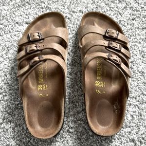 Birkenstock sandals.